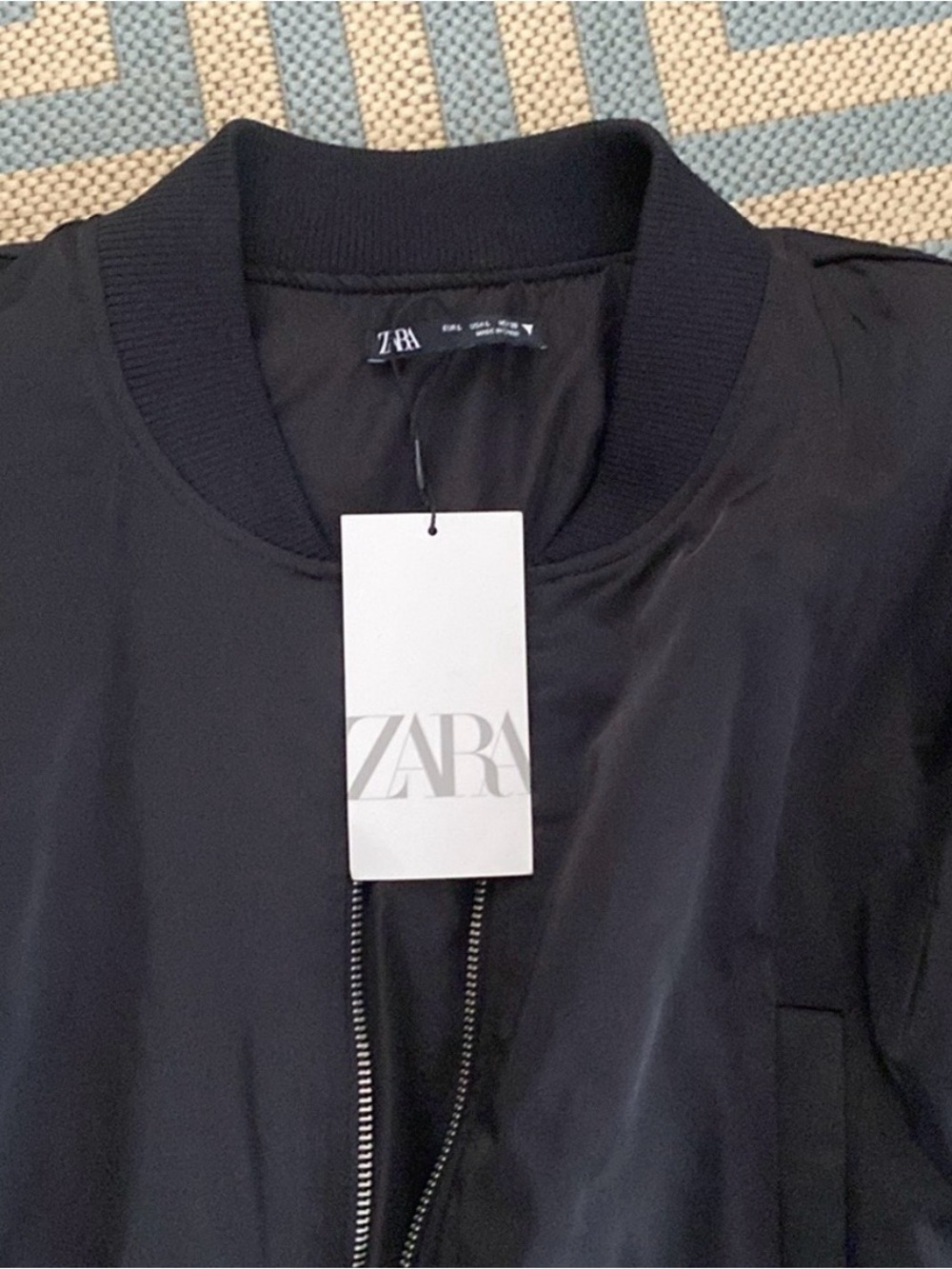 ZARA Black Bomber Jacket Dress - Picture 9 of 11